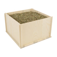 Pacciamatura di Fieno Fino delle Malghe dell'Alto Adige, 100% Naturale - Odore Piacevole di Fieno - Confezione da 10 lt/2kg in Scatola di Legno