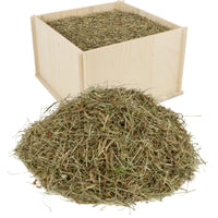 Pacciamatura di Fieno Fino delle Malghe dell'Alto Adige, 100% Naturale - Odore Piacevole di Fieno - Confezione da 10 lt/2kg in Scatola di Legno