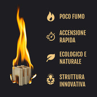 accendifuoco con fuoco e vantaggi