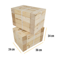 Legna da Ardere di Abete Stagionata - Ceppi Lunghi 24 cm - 8 - 9 kg/pacco